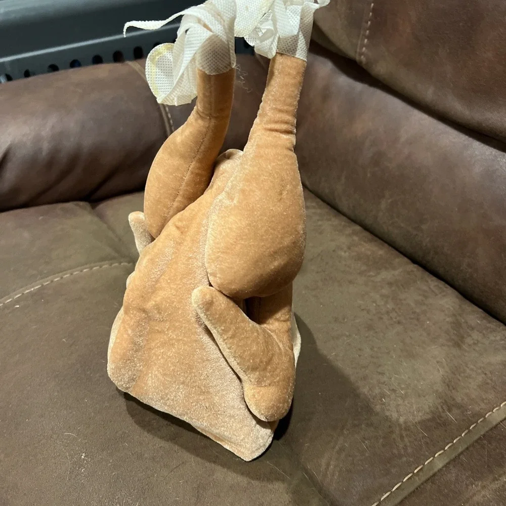 Thanksgiving Plush Roasted Turkey Hat for Adults - Turkey Head Costume Access...